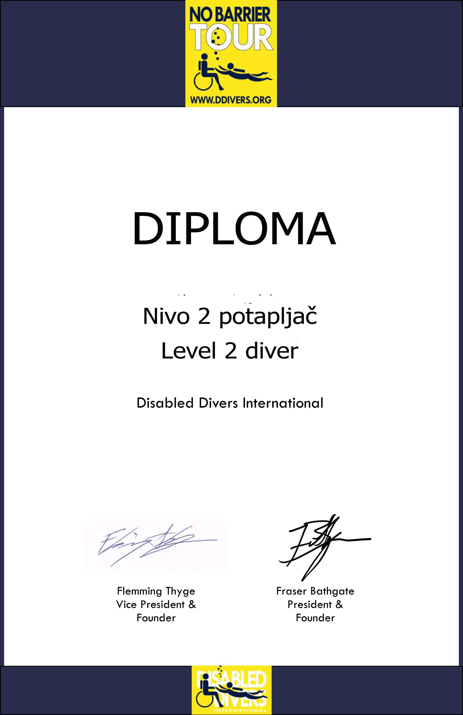 level 2 diver