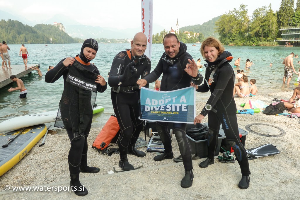 adobt a dive site bled,  cistilna akcija blejskega jezera
