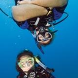 Perfecting buoyancy in their scuba diving class
